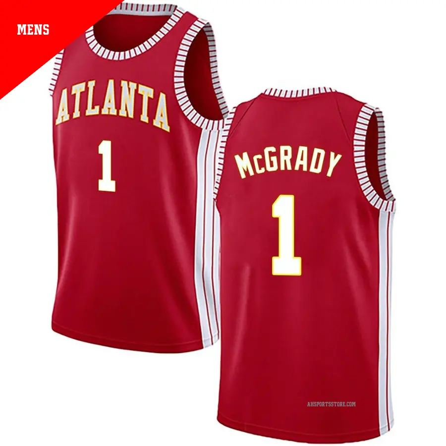 ＃1 Men's Tracy McGrady Atlanta Hawks Red Swingman Jersey Statement Edition