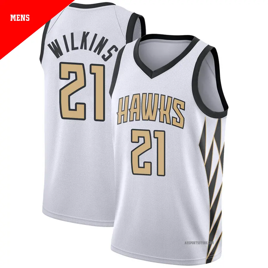 ＃21 Men's Dominique Wilkins Atlanta Hawks 2018/19 Swingman White JerseyCity Edition