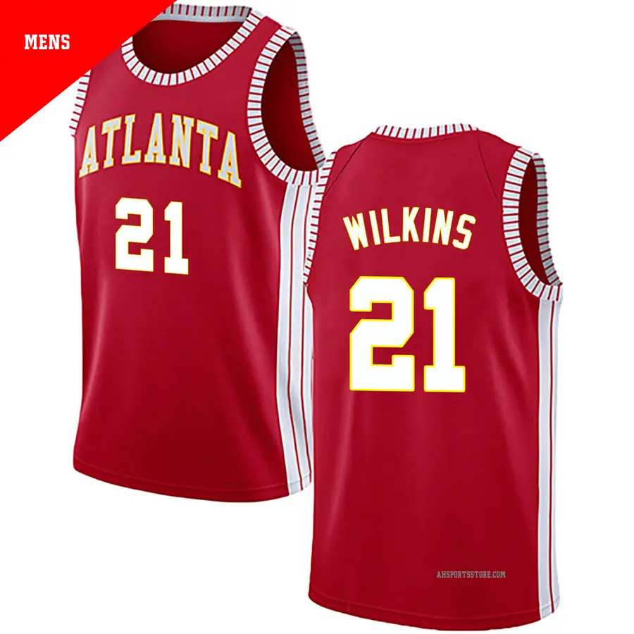 ＃21 Men's Dominique Wilkins Atlanta Hawks Red Swingman Jersey Statement Edition