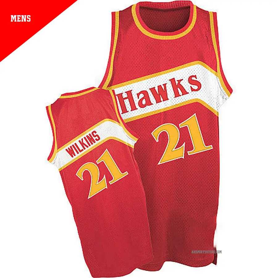 ＃21 Men's Dominique Wilkins Atlanta Hawks Red Swingman Throwback Jersey