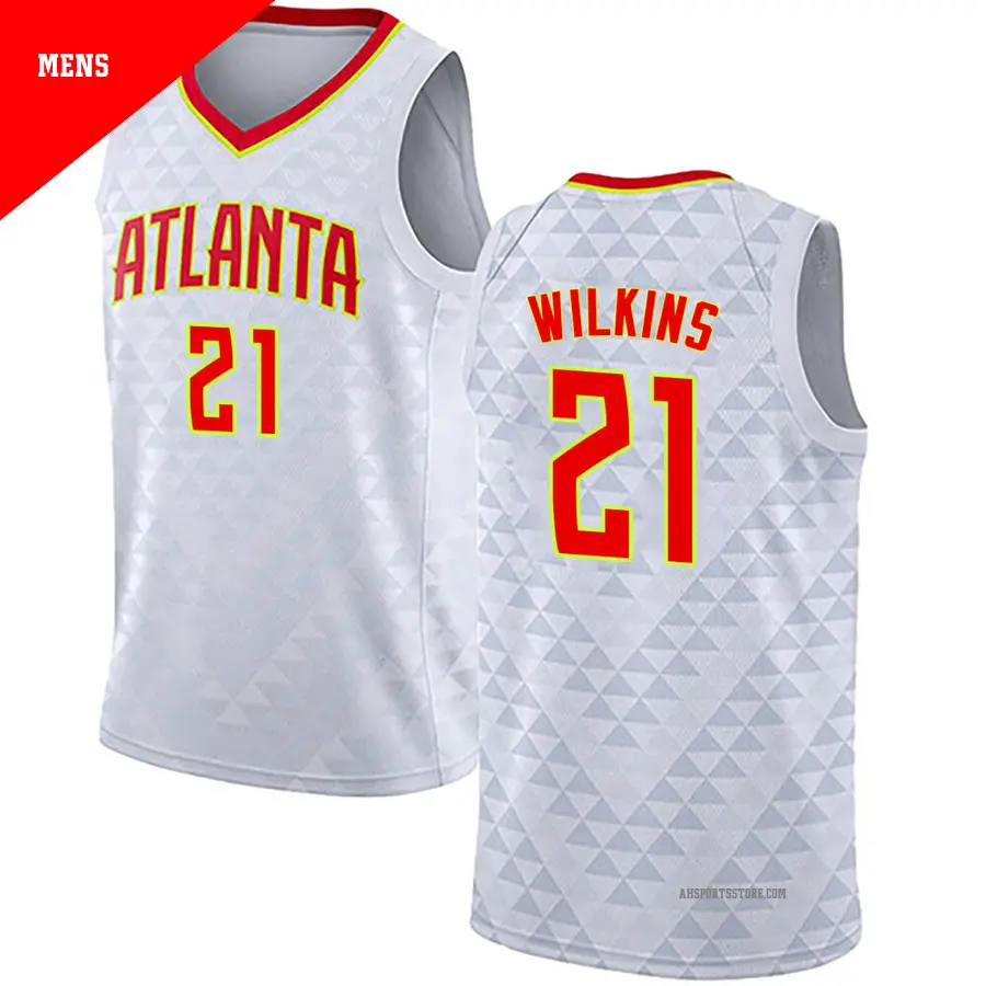 ＃21 Men's Dominique Wilkins Atlanta Hawks White Swingman JerseyAssociation Edition