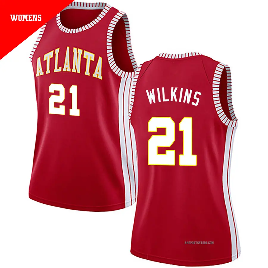＃21 Women's Dominique Wilkins Atlanta Hawks Red Swingman Jersey Statement Edition