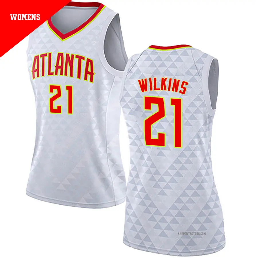 ＃21 Women's Dominique Wilkins Atlanta Hawks White Swingman JerseyAssociation Edition