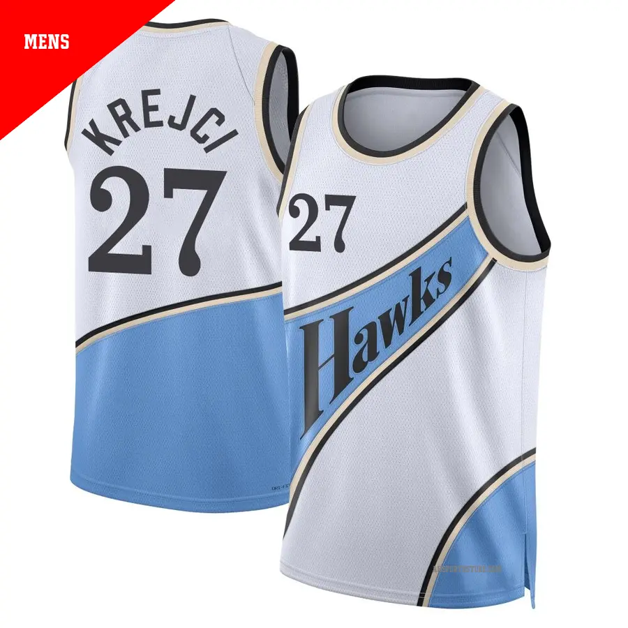 ＃27 Men's Vit Krejci Atlanta Hawks 2024/25 Swingman White City Edition Jersey