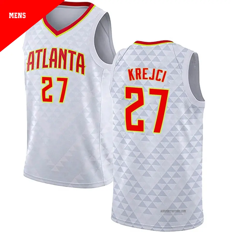 ＃27 Men's Vit Krejci Atlanta Hawks White Swingman JerseyAssociation Edition