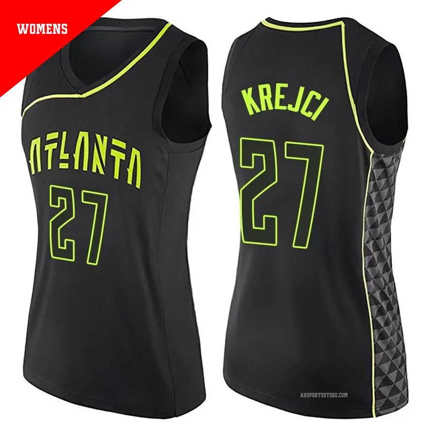 ＃27 Women's Vit Krejci Atlanta Hawks Black Swingman City Edition Jersey