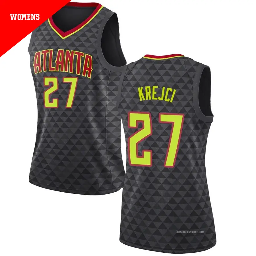＃27 Women's Vit Krejci Atlanta Hawks Black Swingman Jersey Icon Edition