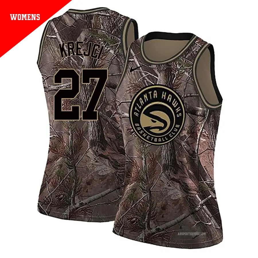 ＃27 Women's Vit Krejci Atlanta Hawks Camo Swingman Realtree Collection Jersey