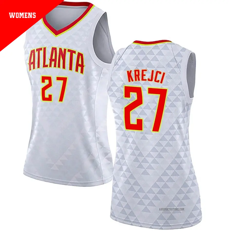 ＃27 Women's Vit Krejci Atlanta Hawks White Swingman JerseyAssociation Edition