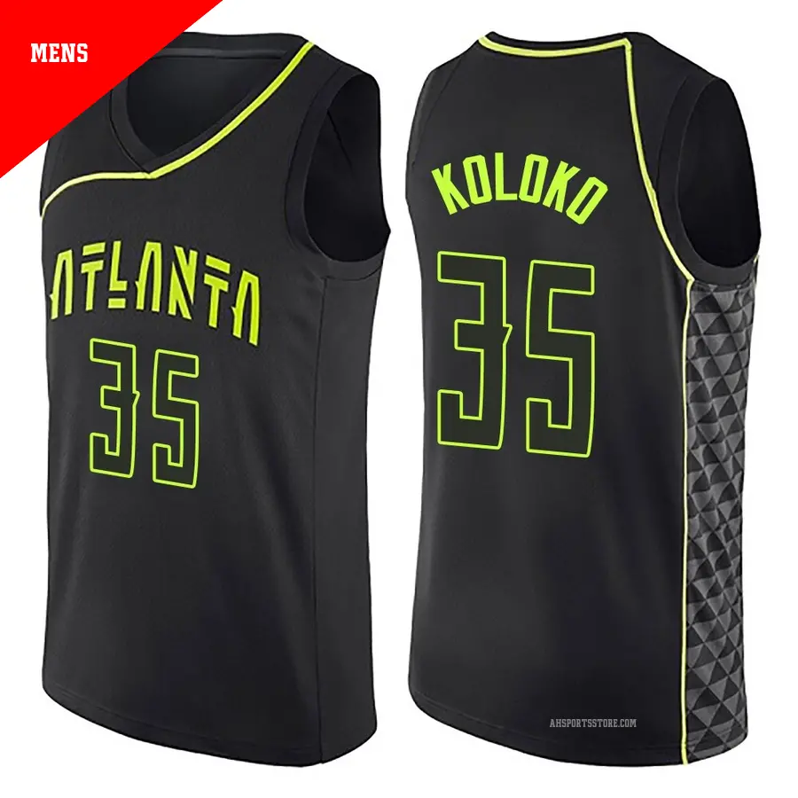 ＃35 Men's Christian Koloko Atlanta Hawks Black Swingman City Edition Jersey