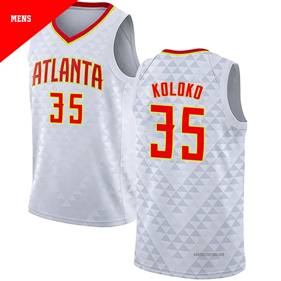 ＃35 Men's Christian Koloko Atlanta Hawks White Swingman JerseyAssociation Edition