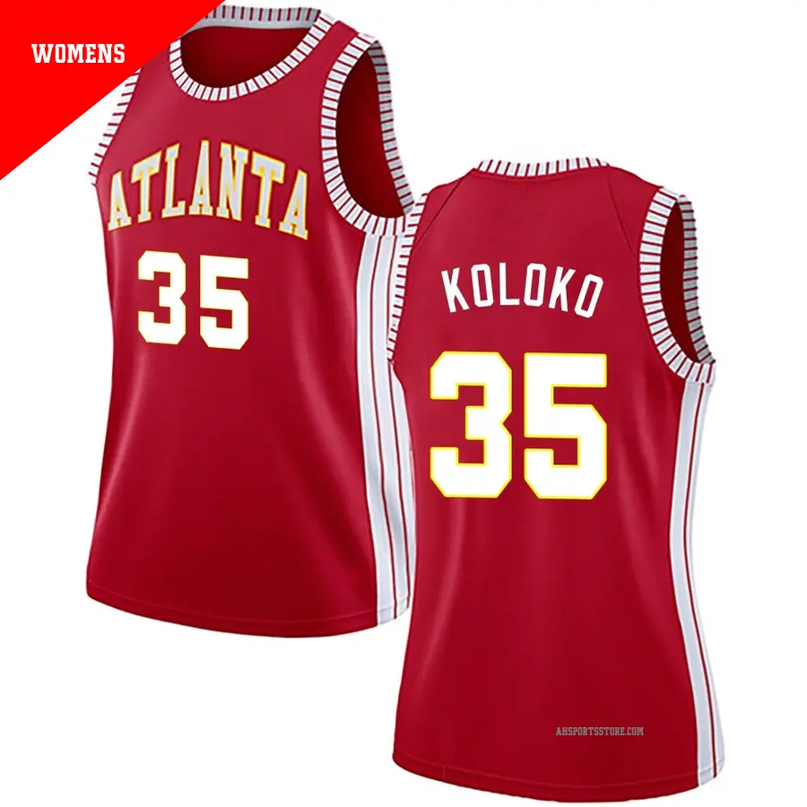 ＃35 Women's Christian Koloko Atlanta Hawks Red Swingman Jersey Statement Edition