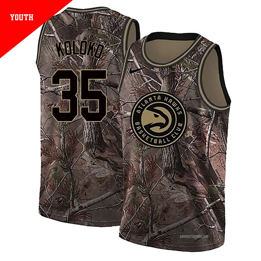 ＃35 Youth Christian Koloko Atlanta Hawks Camo Swingman Realtree Collection Jersey