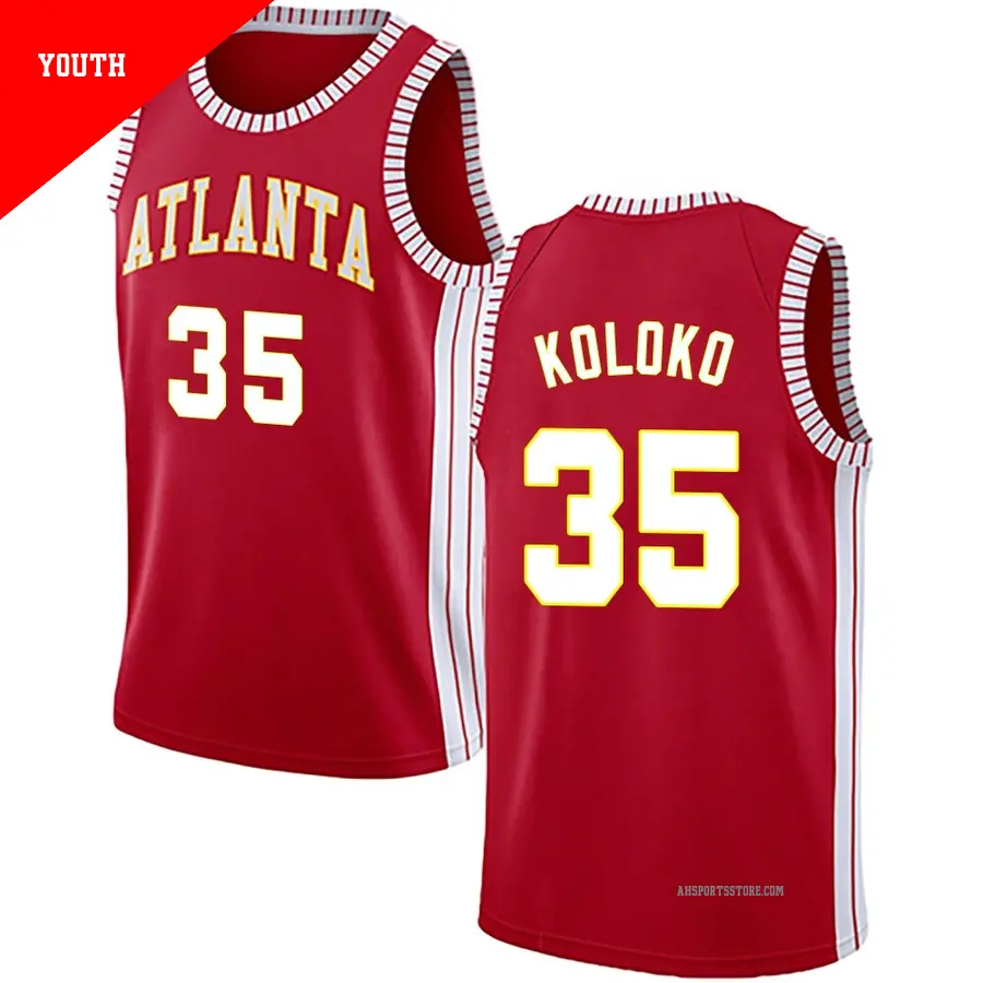 ＃35 Youth Christian Koloko Atlanta Hawks Red Swingman Jersey Statement Edition