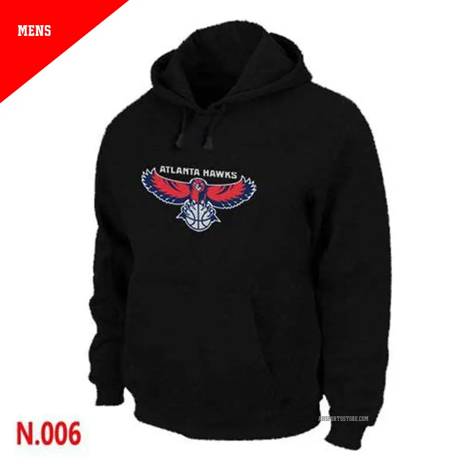 Men's Atlanta Hawks Black Pullover Hoodie